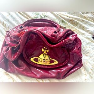 Vintage Vivienne Westwood patent ruby red handbag